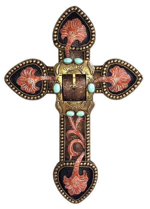 Flower and Buckle Cross