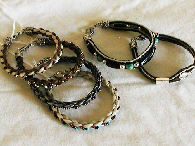 Horse hair bracelets
