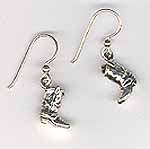 Fun Cowgirl Boot Earrings - Sterling