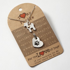 Poodle Dog Tag and Necklace